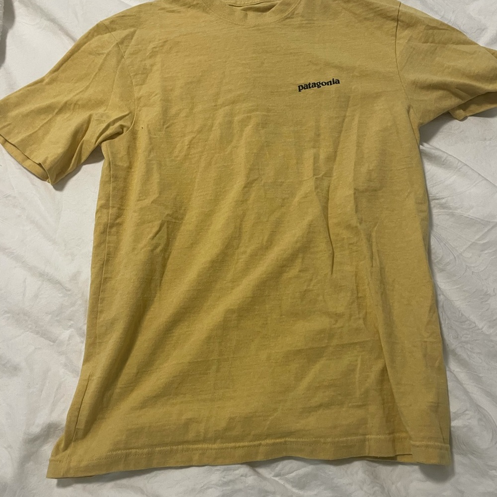 yellow patagonia t shirt